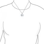 Simple Keepsake Puff Heart Shaped Photo Locket Necklace Pendant .925 Sterling Silver - Image 2