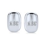 Geometric Rectangular Clip-On Earrings in Sterling Silver for Non-Pierced Ears - Image 4