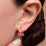 Watermelon Apple Pineapple Cupcake Strawberry Cherry Enamel Stud Earrings - Image 24