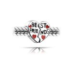 Forever SIS BFF Red Heart Charm Bead for Best Friends Sterling Silver Bracelet - Image 2