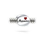 Red Heart I Love Mee-maw Grandmother Charm Bead .925 Sterling Silver for Bracelet - Image 2