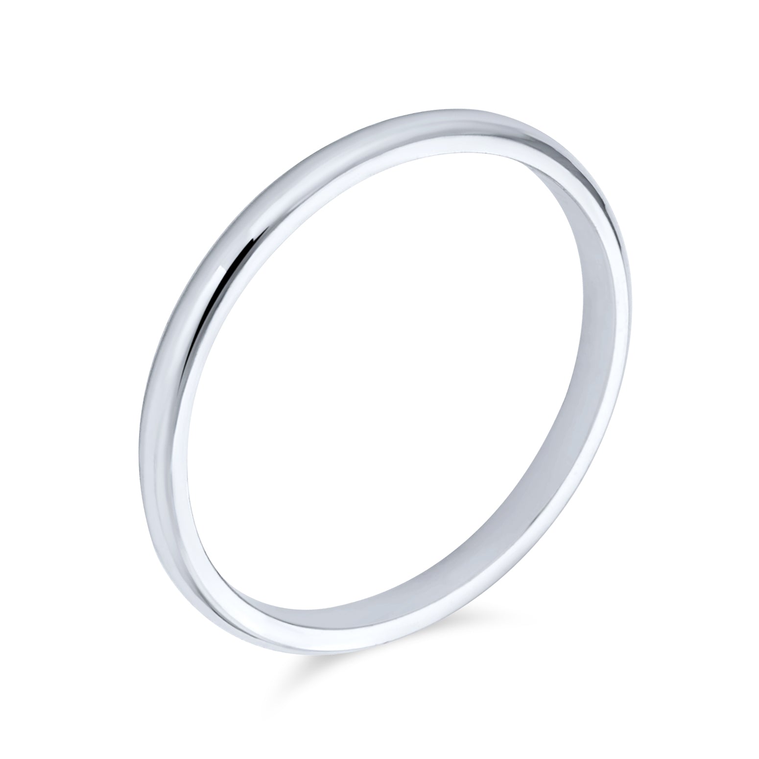 silver-ring-band-wedding-_ring-_si-rp140502_11 Unisex Classic Minimalist Dome Sterling Silver Ring for Couples Wedding Band - Image 1