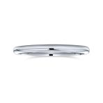 Unisex Classic Minimalist Dome Sterling Silver Ring for Couples Wedding Band - Image 5