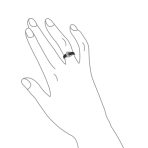 Trendy Fashion Cocktail Statement Ring with Black CZ and Pave Cubic Zirconia - Image 3