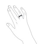 Two Tone Black & White CZ Criss-Cross X Band Statement Ring Sterling Silver - Image 7