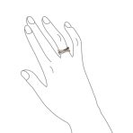 Criss Cross Cubic Zirconia Triple Eternity Band Ring Black Rose Silver Plated - Image 5
