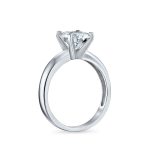 Timeless Promise 2CT CZ Round Solitaire Engagement Ring Thin Band Silver - Image 2