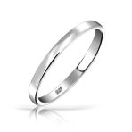 Unisex Classic Minimalist Dome Sterling Silver Ring for Couples Wedding Band - Image 3
