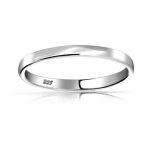 Unisex Classic Minimalist Dome Sterling Silver Ring for Couples Wedding Band - Image 6