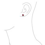 Romantic Craved Floral 3D Red Rose Flower Drop Dangle Earrings Sterling Silver - Image 4