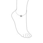 Nautical Beach Sand Dollar Charm Anklet Ankle Bracelet .925 Sterling Silver Adjustable 9 - 10 Inch - Image 3