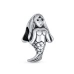Tropical Sea Nymph Mermaid Charm Bead Sterling Silver for European Bracelet