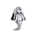 Tropical Sea Nymph Mermaid Charm Bead Sterling Silver for European Bracelet