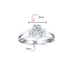 Celtic Trinity Peite Design Shamrock Clover Ring Oxidized .925 Sterling Silver - Image 4