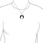 Western Jewelry Boho Crescent Moon Pendant Necklace with Turquoise and Onyx - Image 8