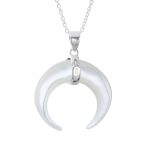 Western Jewelry Boho Crescent Moon Pendant Necklace with Turquoise and Onyx - Image 4