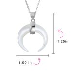 Western Jewelry Boho Crescent Moon Pendant Necklace with Turquoise and Onyx - Image 10