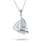 Nautical Sailboat Pendant Necklace for Sea Lovers Silver - Image 3