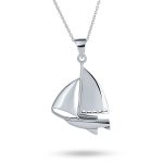 Nautical Sailboat Pendant Necklace for Sea Lovers Silver