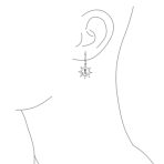 Tropical Beach Nautical Anchor Lever Back Dangle Earrings in Sterling Silver - Image 2
