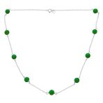 Bridal Tin Cup Freshwater Cultured Pearl Chain Station Necklace Sterling Silver - Image 2