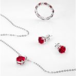 4CTW Round Yellow CZ Solitaire Stud Earrings & Pendant Necklace Set .925 Sterling Silver - Image 47