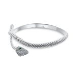 Egyptian Green Eye Bypass Statement Snake Bangle Cuff Bracelet Adjustable - Image 2