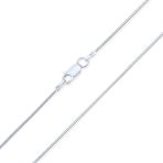 Snake Chain Necklace 2MM Flexible 8-Sided .925 Sterling Silver 24 Inch - Image 2