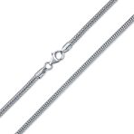 Unisex 3MM Sterling Silver Snake Chain Necklace 8-Sided Made in Italy - Image 4