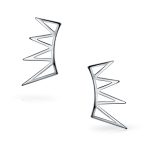 Boho Minimalist Geometric Ear Cuff Cartilage Spike Earrings Sterling Silver - Image 4