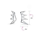Boho Minimalist Geometric Ear Cuff Cartilage Spike Earrings Sterling Silver - Image 10