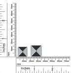 Black Royal Blue CZ Stud Square Earrings Geometric Pyramid - Image 7