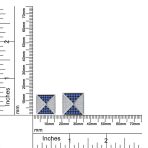 Black Royal Blue CZ Stud Square Earrings Geometric Pyramid - Image 8