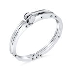 Biker Cuff Bracelet Men Cubic Zirconia Stainless Steel - Image 2