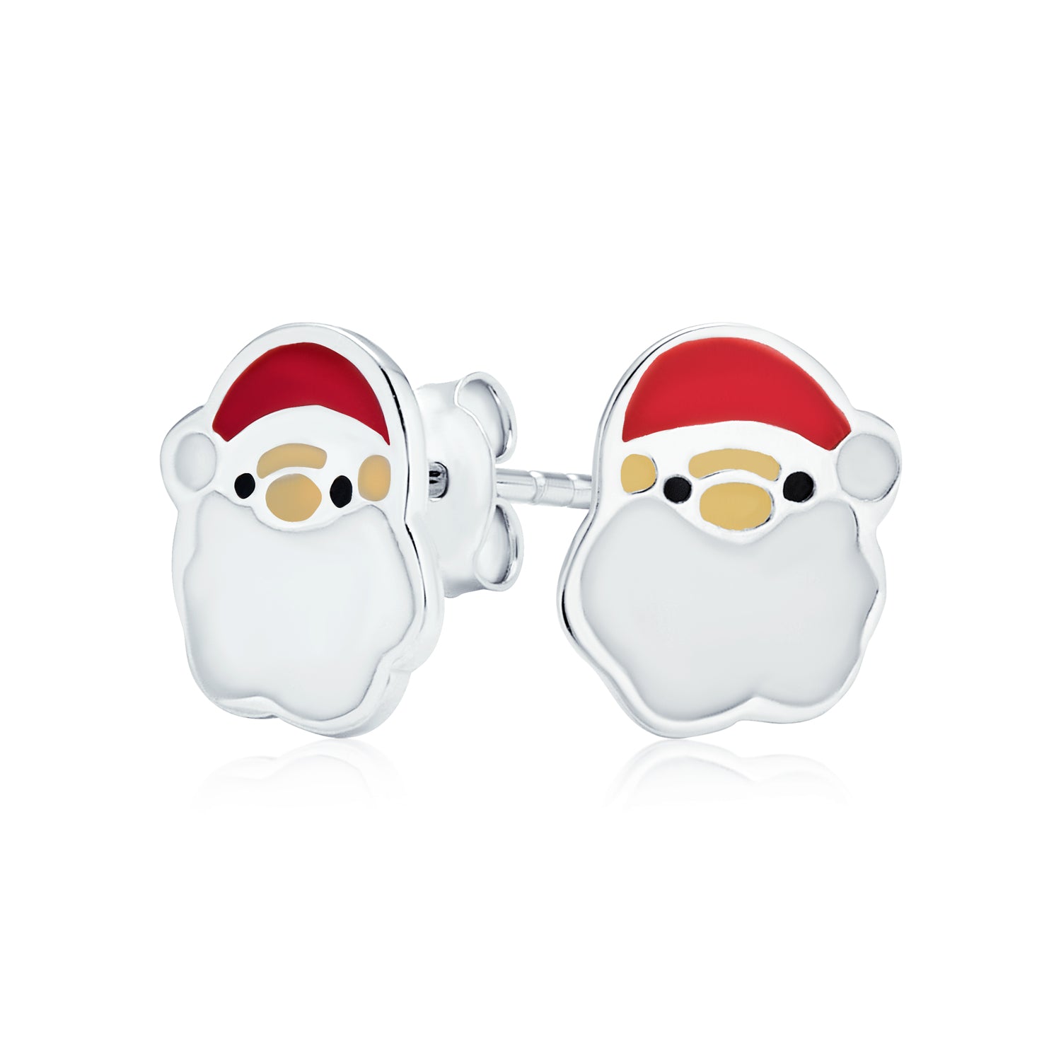 silver-stud-earrings-santa-christmas-pmr-s21516_1_a0cbb6e0-a958-46b2-9234-ecc3e02e3a6c Small Holiday Winter Red Enamel Santa Claus Stud Earrings in Sterling Silver - Image 1