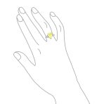 7CT Yellow CZ Cubic Zirconia Teardrop Engagement Statement Engagement Ring Side Stones Sterling Silver - Image 6