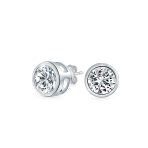 Heart Clasp CZ Cubic Zirconia Bezel Set Tennis Necklace Stud Earrings Collar Jewelry Set - Image 2