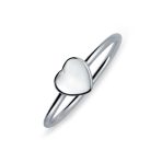 Tiny Blank Heart Shape for Initial Monogram Signet Ring .925 Sterling Silver - Image 16