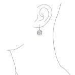 Oval Disc Tree of Life Dangle Earrings 14K Rose Gold Plated Sterling Silver - Image 3