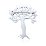 Native American Style Green Leaves Tree Of Life Brooche Pin in Sterling Silver - Image 2