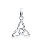 Small Trinity Viking Love Knot Celtic Triquetra Pendant Necklace Sterling Silver - Image 2