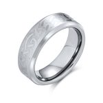 Viking Celtic Love Knot Titanium Wedding Band Rings 7MM Matte Finish Comfort Fit