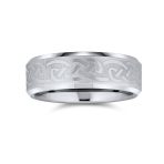 Viking Celtic Love Knot Titanium Wedding Band Rings 7MM Matte Finish Comfort Fit - Image 2