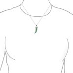 Tooth Amulet Onyx Howlite Turquoise Cornicello Italian Horn Pendant Necklace - Image 4