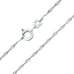 Set of 2 Thin 1.5MM Sterling Silver Singapore Rope Chain Necklace 16 & 18 Inch - Image 3