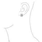Casual Twisted Wide Half Hoop Clip-On Earrings for Non-Pierced Ears SilverGold - Image 8