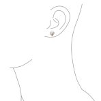 Romantic Petite Two-Toned Double Heart Stud Earrings, Rose Gold Sterling Silver - Image 2