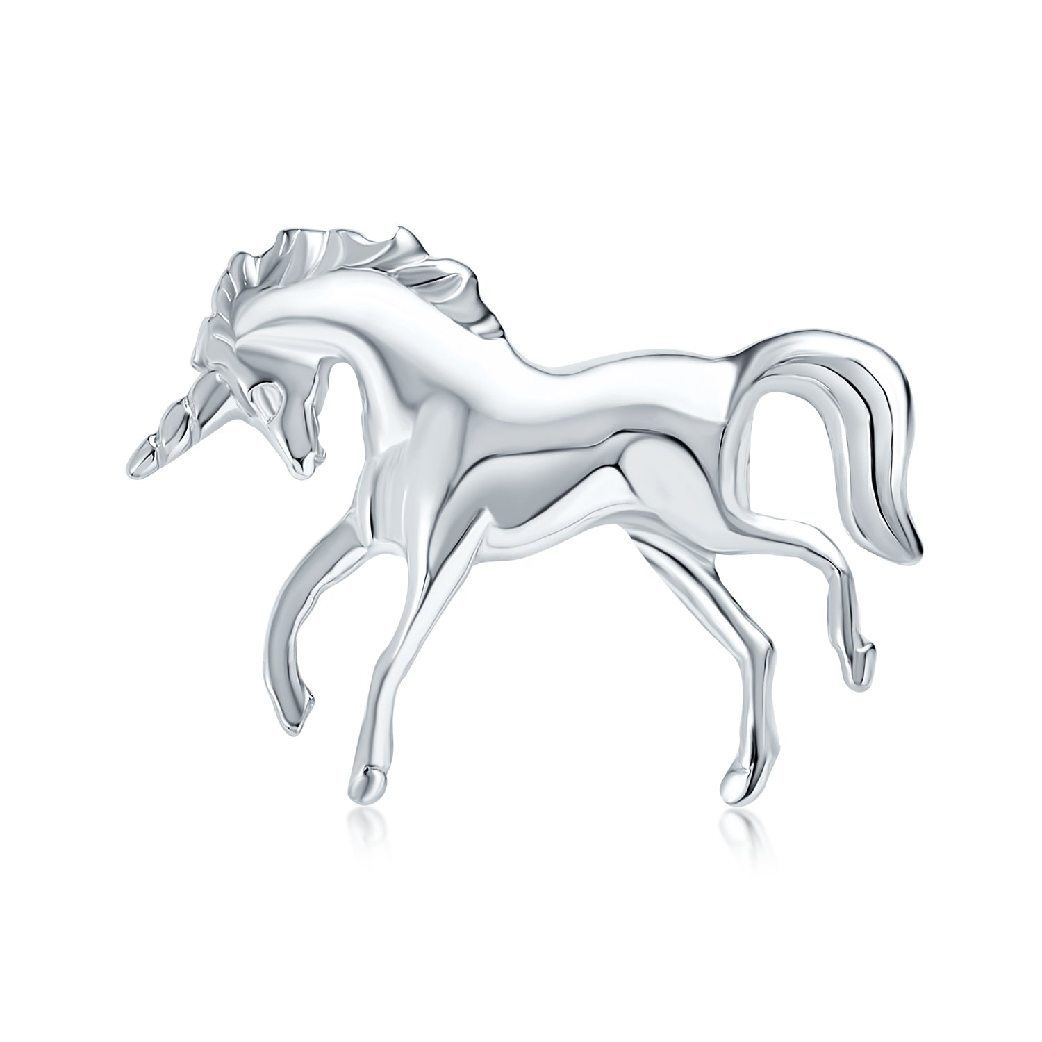 silver-unicorn-pin-small-horse-bmr-b10364_1 Unique Pegasus Flying Horse Brooche Pin - Magical Unicorn Sterling Silver - Image 1