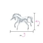 Unique Pegasus Flying Horse Brooche Pin - Magical Unicorn Sterling Silver - Image 4