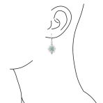 Vintage Filigree Turquoise Dangle Gemstone Earrings in Sterling Silver - Image 3